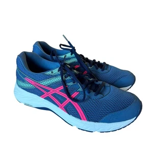 Asics Womens Size 10 Grand Shark Blue/Pink Glo Gel-Contend 6 Sneakers Running  - Picture 1 of 6
