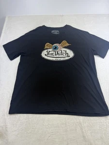 Von Dutch Shirt Herren 3XL schwarz Made USA Winged Eyeball Grafik Tee T-Shirt - Bild 1 von 9