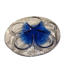 Teelichthalter Kerzenhalter Kerzenteller Glas Skandinavisch signiert Vintage - Bild 1 von 8