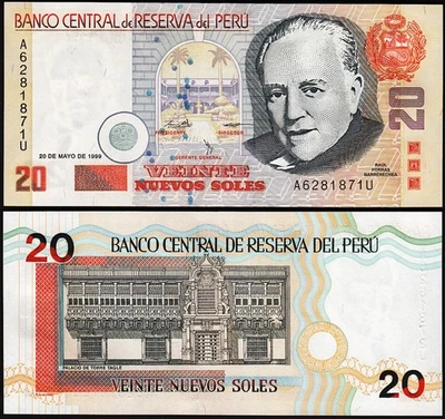 Peru 20 Soles 1999, UNC, P-170, Printer FNMT - Image 1 of 3
