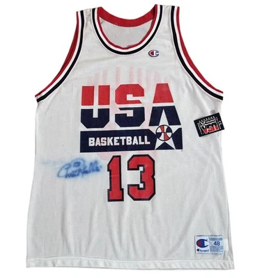 Vintage Champion USA Basketball Chris Mullin Autographed Jersey (Size 48) NWT - Image 1 of 3