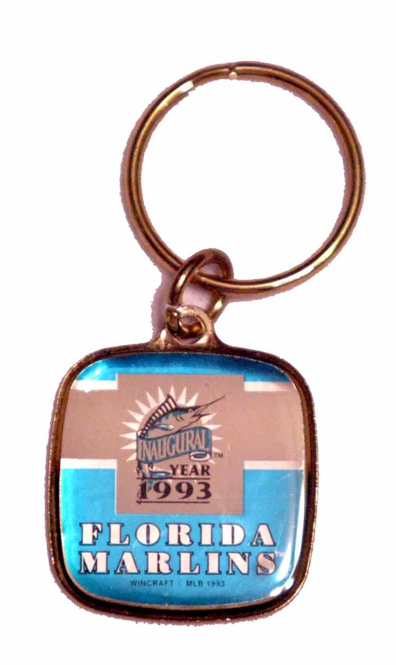 Keychain Deluxe Metal Florida Marlins New Vintage 1993 Inaugural Season Rare - Image 1 of 1