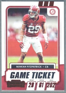 Boleto de juego Panini Contenders Minkah Fitzpatrick 2021 lámina roja - Imagen 1 de 2