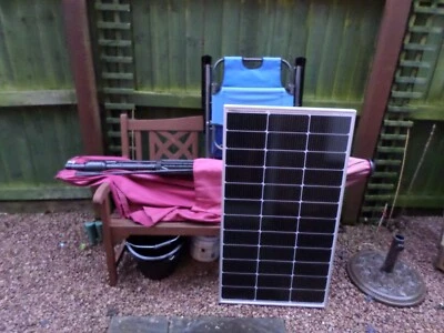 100W 12volt Electron Plus Mono Solar Panel 1m cable Top Quality - Fast UK P&P - Image 1 of 4