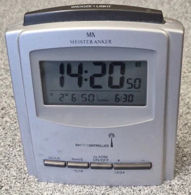 Meister Anker MA Funkwecker PNR.207.248 6 - silber - Radio Controlled - Bild 1 von 4