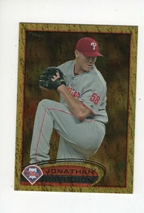 2012 Topps Baseball Gold Sparkle - Jonathan Papelbon Philadelphia Phillies #345 - Bild 1 von 6