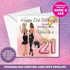 Personalised Birthday Card Party Girls 21st 25th 40th Sister Niece Cousin 101