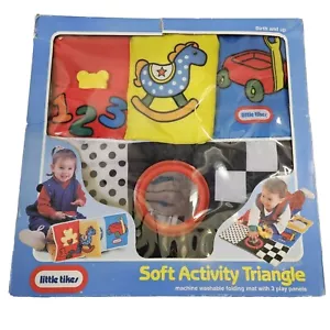 Vintage Little Tikes Soft Activity Triangle Baby High Contrast Play Panels 1994 - Picture 1 of 14