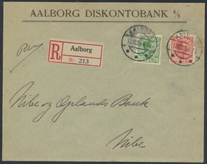 DÄNEMARK. 1926. Einschreiben von Aalborg nach Nibe, Christian X (PK1382) - Bild 1 von 2