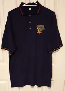 ADELAIDE CROWS Vintage 1990s Logo Polo Shirt. Colour Navy Blue. Size Adult XL. - Picture 1 of 8