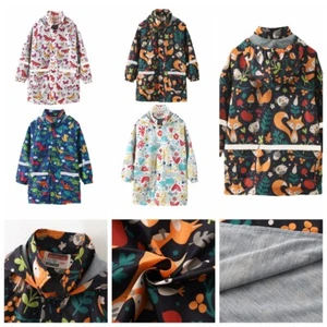 Kids Boys Girls Raincoat Hooded Top Fall Blouse Long Sleeve Jacket Shopping - Picture 1 of 44