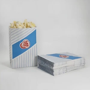 Popcornloop Blaue Popcorntüten 50 Stück Popcorn Box - Bild 1 von 5