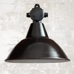 Fabrik-Lampe» EMAKON-S» Vintage Esmalte Luz Restauriet Antiguo Ø38cm + - Bild 1 von 8