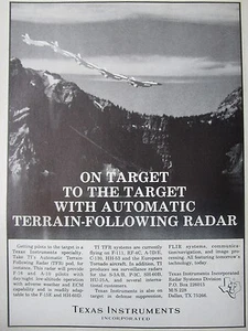 1982-83 PUB TEXAS INSTRUMENTS RADARSYSTEME AUTOMATISCHE GELÄNDEFOLGE RADARANZEIGE - Bild 1 von 1