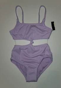 NEW LITTLE GIRLS ART CLASS ONE PIECE RIBBED LAVENDER SWIMSUIT SIZE XS 4-5 - Picture 1 of 2