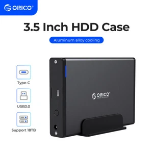 ORICO 3.5'' HDD Case Type C Hard Drive Enclosure SATA to USB 3.1 for 2.5/3.5 HDD - Picture 1 of 31