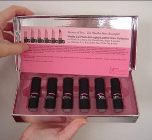IT Cosmetics Set of 6 Vitality Lip Flush Anti-aging Stains!  LAST ONE LE NIB! - Picture 1 of 1