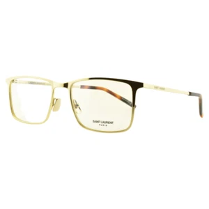 SAINT LAURENT SL 180 002 Gold Rectangle Full Rim Unisex Optical Frame FRAME ONLY - Picture 1 of 5