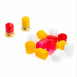 100pcs RCA Socket Jack Protector Dust Cover Cap for AV Receiver Amp Audio - Picture 1 of 4