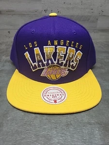 Los Angeles LA Lakers New Mitchell And Ness NBA Basketball Snapback Hat Cap - Picture 1 of 5