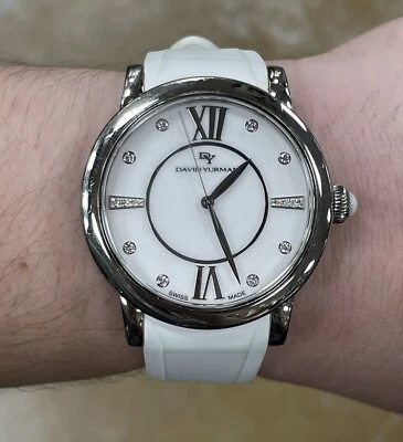 David Yurman T727-M Watch Diamonds Ceramic 38MM Quartz Unisex Authentic - Image 1 of 4