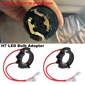 2x H7 LED Bulb Adapters For Volkswagen Fit GTI MK5 Socket Retainer Holder Clip - Picture 1 of 8