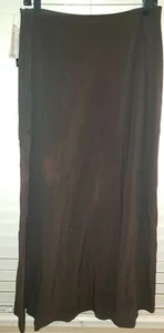 Maxi Falda Larry Levine Marrón Lavable Elástica Talla 8. Nuevo con etiquetas - Imagen 1 de 5