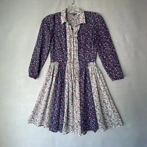 Tommy Hilfiger Women's Dress Size 6 Blue Flowers Soft Cotton Flowy Fast Ship - Picture 1 of 12