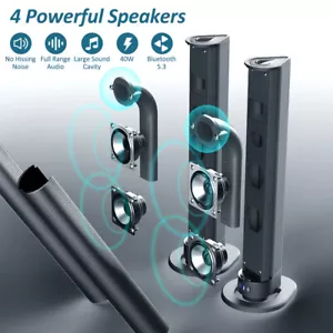 Detachable Bluetooth 5.3 Soundbar Surround Sound Home Theater Audio System AUX - Picture 1 of 20