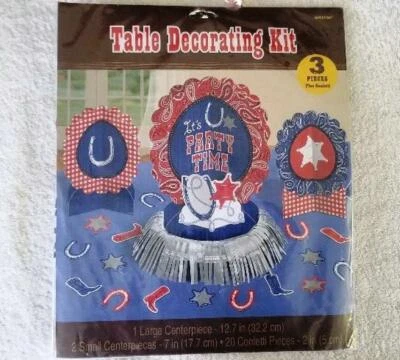 Kit de decoración de habitación de vaquero de 3 piezas con tema occidental - Nuevo/sellado Foto 1 de 2