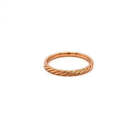 18k Rose Gold Rope Stackable Wedding Band 2mm Wide
