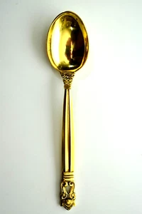 Georg JENSEN vergoldete Silber Mokkalöffel ° Johan Rohde Acorn-Konge ° - Bild 1 von 6