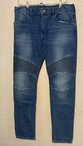 Armani Exchange A|X $ 210 J27 Herren Skinny Biker blau Stretch Baumwolle Jeans 36 - Bild 1 von 14