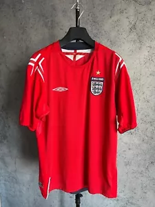 Vintage England 2004/2006 Football Umbro Shirt Fußball Trikot Rot Herren Größe L - Bild 1 von 21
