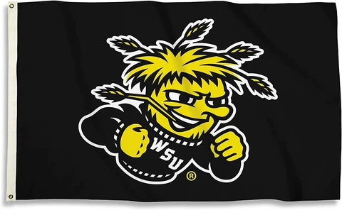 Wichita State Shockers 3 X 5 Foot Flag with Grommets Ship Now in Stock Cover