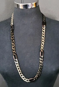BOZART Figaro Chain Necklace Made In ITALY Silver Toned Preloved - Picture 1 of 7