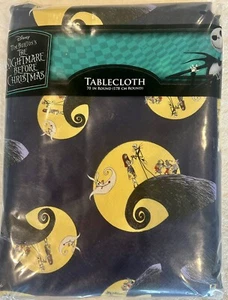 Tablecloth-Disney Tim Burton Nightmare Before Christmas-70"Round-Dark Navy - Picture 1 of 6