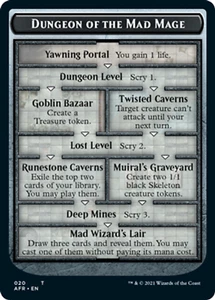 Dungeon of the Mad Mage - AFR - Playset of 4 Tokens - MTG - Tokens - Picture 1 of 1