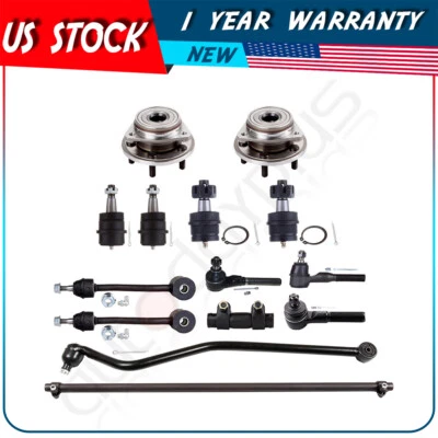 Rodamientos de cubo de rueda de barra de oruga con extremos de varilla de amarre delanteros para Jeep TJ Wrangler 2000-2006 Foto 1 de 4