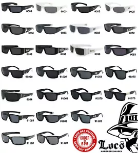 LOCS Hardcore Gangster Sunglasses Classic Lowrider Biker Cholo Designer Eyewear - Picture 1 of 97