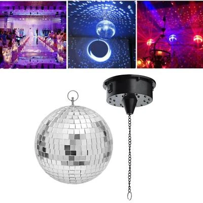 6-Inch 8-Inch Mirror Ball Portable 18 LED Lights for Disco Night Clubs DJ 12inch - Image 1 of 4