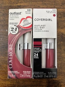 Covergirl Outlast All-Day Lip Color #538 Wine To Five 0.06 OZ New In Box 2 Pack - Picture 1 of 3