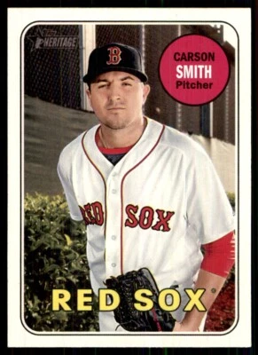 2018 Topps Heritage Carson Smith Boston Red Sox #679 - Image 1 of 2