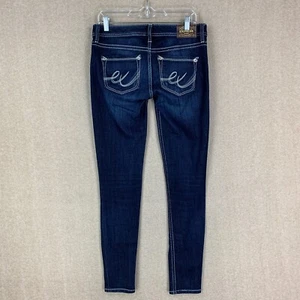 Express Stella Jeans 6 Long (32x32) Womens Blue Skinny Low Rise Jegging Denim - Picture 1 of 12