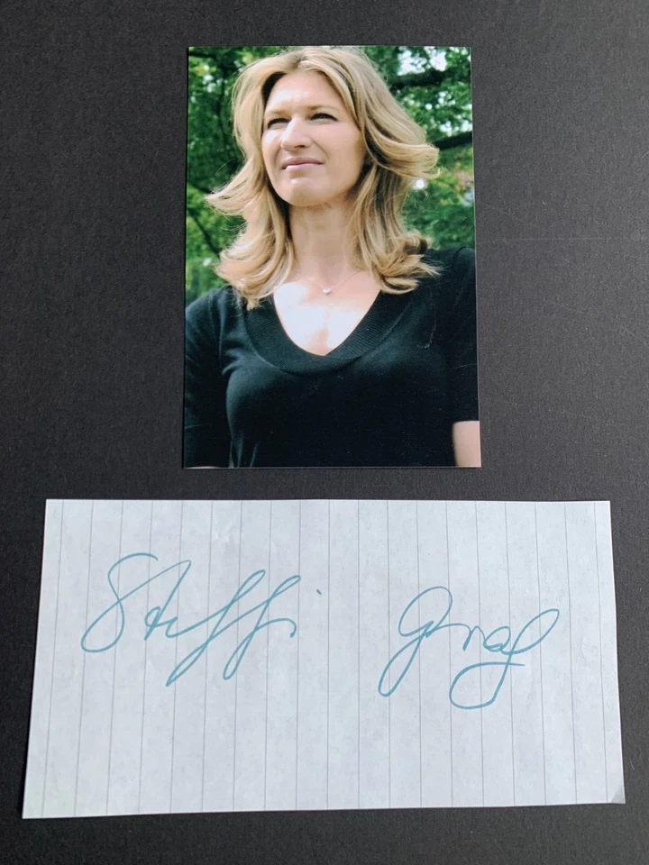 STEFFI GRAF OS 1988/1. Tennis signed In-person Blatt 10x18 Autogramm + Foto - Bild 1 von 1