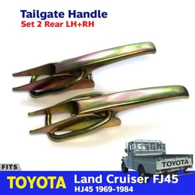 For Toyota Land Cruiser FJ45 HJ45 UTE 1969-84 Tailgate Door Handle Lock 2PCS Foto 1 de 4
