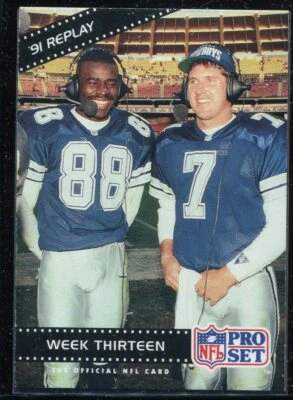 1992 Pro Set Steve Beuerlein Emmit Smith #49 New England Patriots 91 Replay - Image 1 of 2