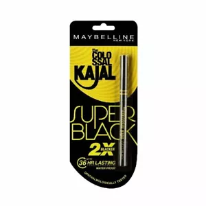 Maybelline New York Colossal Kajal, Super Black, Kohl 0.35gm - Picture 1 of 6