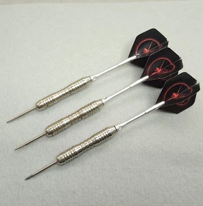 Lot of 3 Chrome Darts Steel Tip Thin Shaft with 2008 Unicorn Flights - Picture 1 of 8