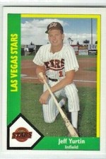 1990 CMC Las Vegas Stars (Triple-A San Diego Padres) Jeff Yurtin